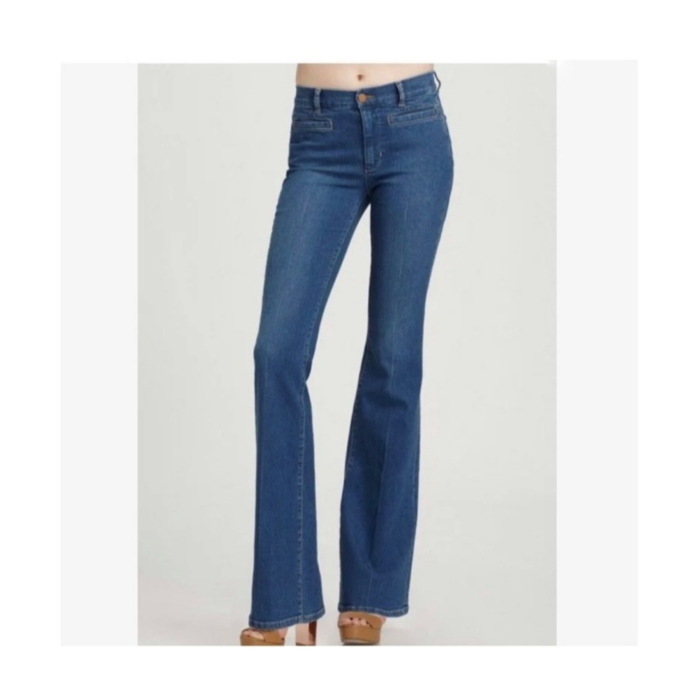 M.i.h. Jeans Marrakesh‎ Clarice Jeans Medium Wash Flare Leg Midrise 4 Pocket, 8